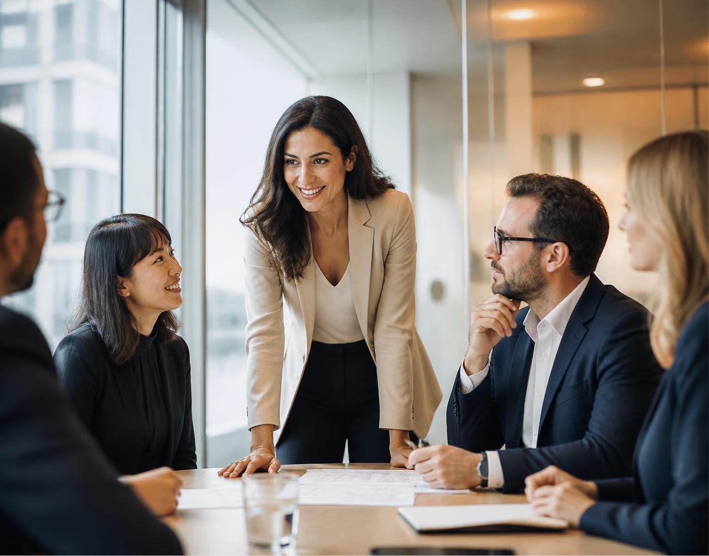 TalentPuff consultants meeting with a client hiring team